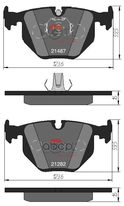 Колодки тормозные дисковые задние к-т BMW X3 E83/X5 E53/3 E46 2.5/3.0/RANGE ROVER III 02- KOTL арт. 1530kt