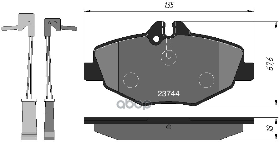 Колодки тормозные дисковые передние к-т MERCEDES W211 02> KOTL арт. 1542kt
