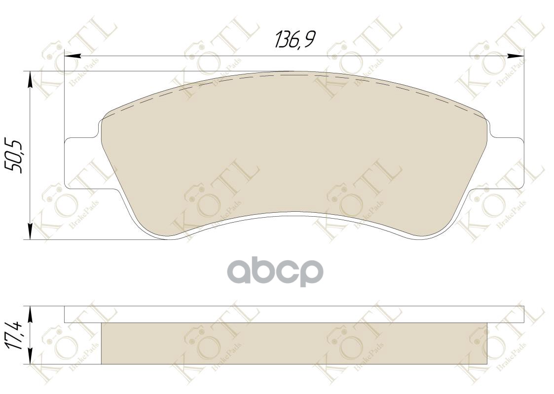 Колодки тормозные дисковые передние к-т CITROEN BERLINGO/C4/XSARA/PEUGEOT PARTNER KOTL арт. 1563kt