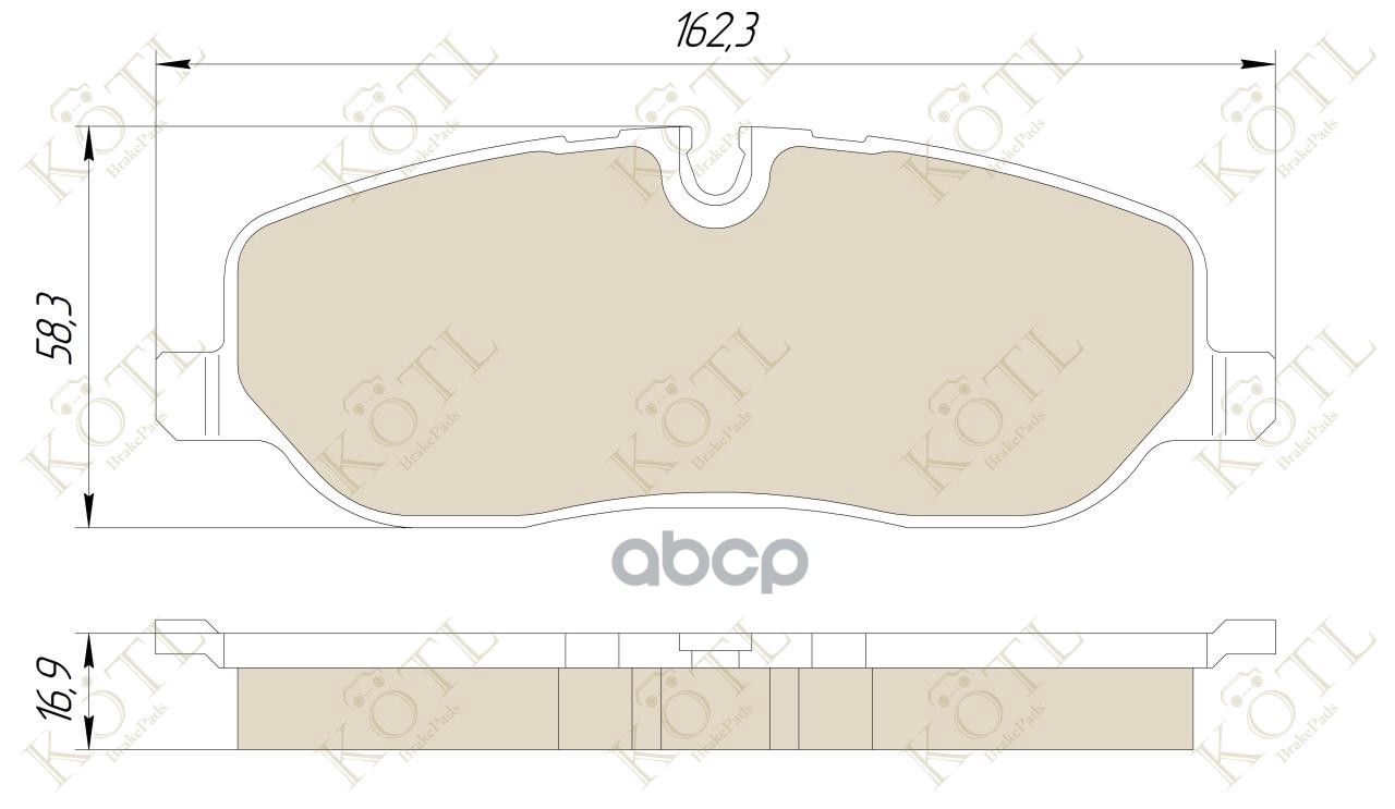 Колодки тормозные дисковые передние к-т LAND ROVER DISCOVERY III 04>/RANGE ROVER KOTL арт. 1631kt