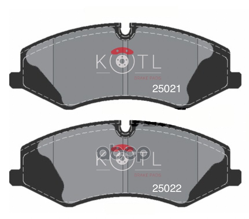 Колодки тормозные дисковые передние к-т KOTL арт. 1825kt