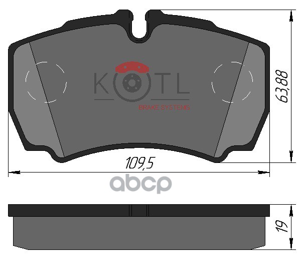 Колодки тормозные дисковые задние к-т FORD TRANSIT 06-/IVECO DAILY 01- KOTL арт. 1901kt