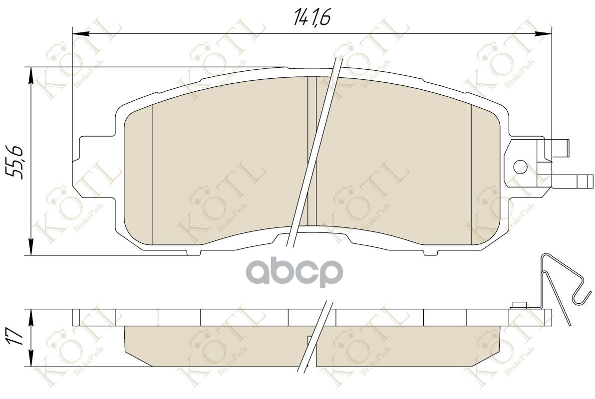 Колодки тормозные дисковые передние к-т NISSAN TEANA KOTL арт. 31kt
