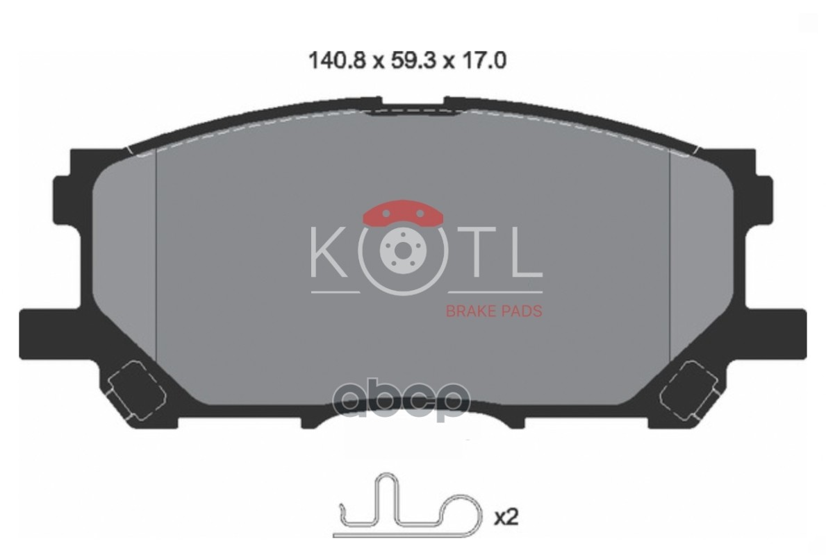 Колодки тормозные дисковые передние к-т LEXUS RX300/RX330/RX350 03>08/RX400H 05>09 KOTL арт. 3338kt