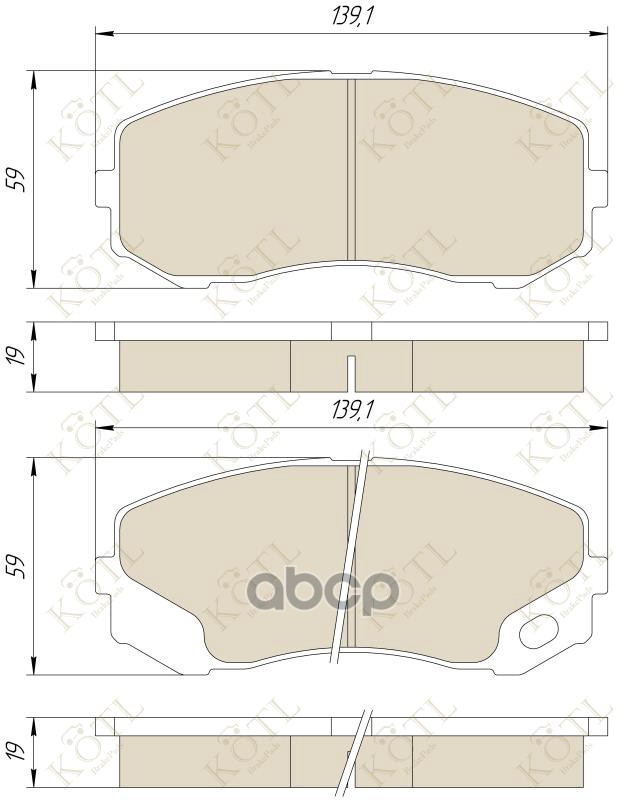 Колодки тормозные дисковые к-т MITSUBISHI Canter KOTL арт. 3492kt