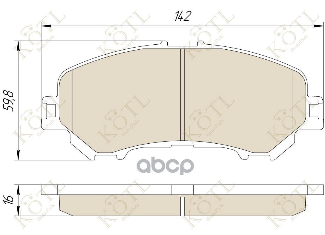 Колодки тормозные дисковые передние к-т NISSAN QASHQAI KOTL арт. 3622kt