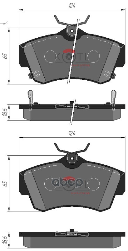 Колодки тормозные дисковые передние к-т CHRYSLER PT CRUISER KOTL арт. 4118kt