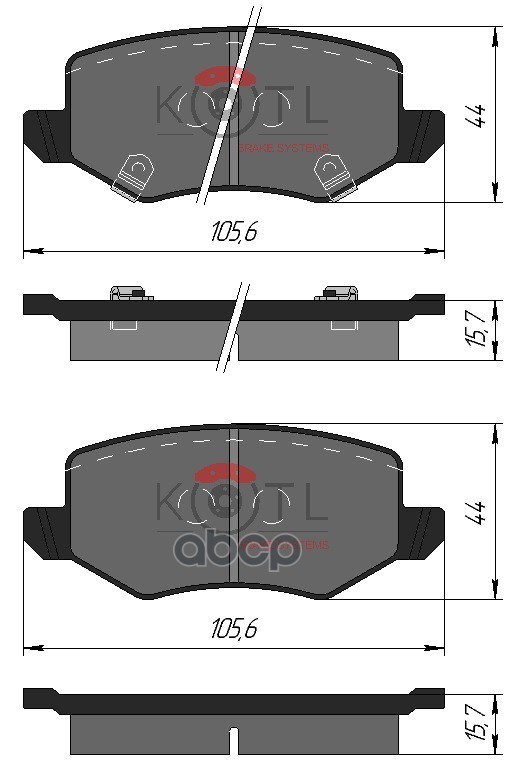 Колодки тормозные дисковые задние к-т HAVAL JOLION 1.5 2WD 21- KOTL арт. 59kt