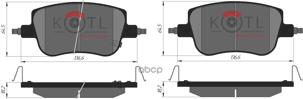 Колодки тормозные дисковые к-т HAVAL JOLION 1.5 4WD KOTL арт. 73kt