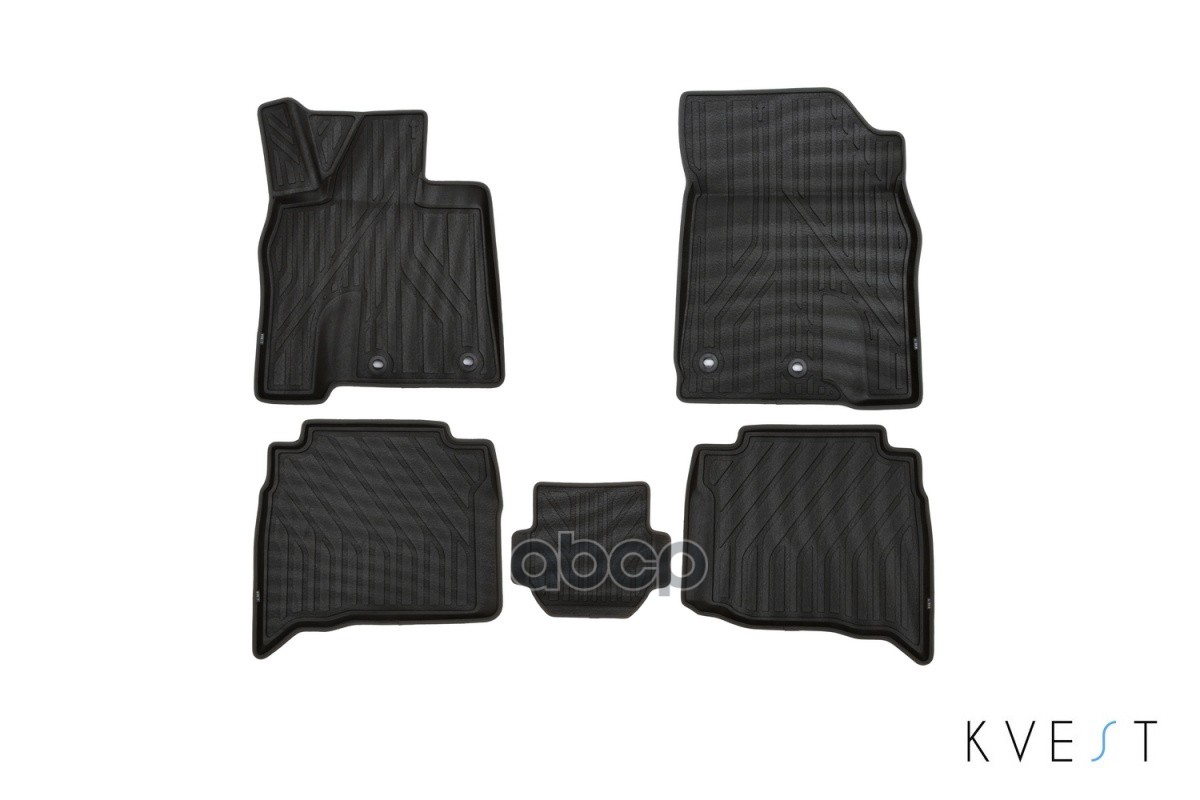 Коврики Kvest 3D В Салон Подходят Для Lexus Lx (Iiir2), 2015-, 5 Шт. (Полиуретан, Черный, Серый) В Коробе / Лексус Лх KVEST а...