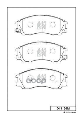 Колодки Тормозные Дисковые Пер. Hyundai Terracan 2.5Td 2.9Crdi 3.5 01- D11136m Kashiyama арт. D11136M