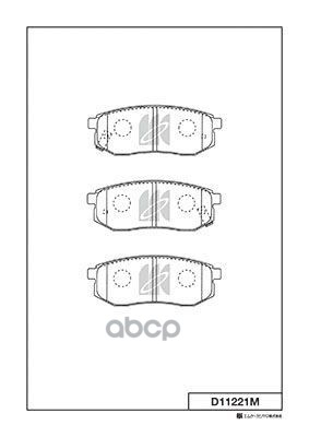 Колодки Тормозные Дисковые Hyundai Kashiyama арт. d11221m