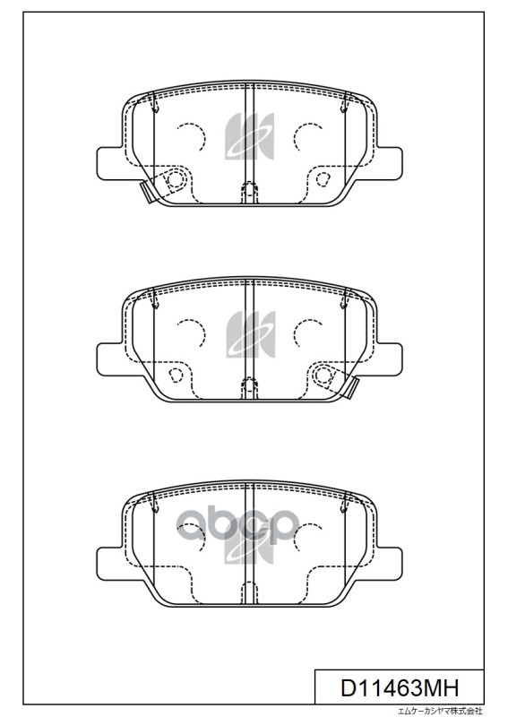 Колодки Тормозные Задние Hyundai Santa Fe 2018- Kashiyama арт. d11463mh