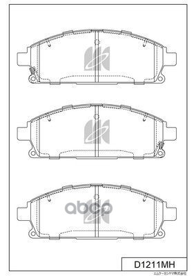 Колодки Тормозные Дисковые Пер. Nissan X-Trail 2.0,2.5 01- , Pathfinder 97- D1211mh Kashiyama арт. D1211MH