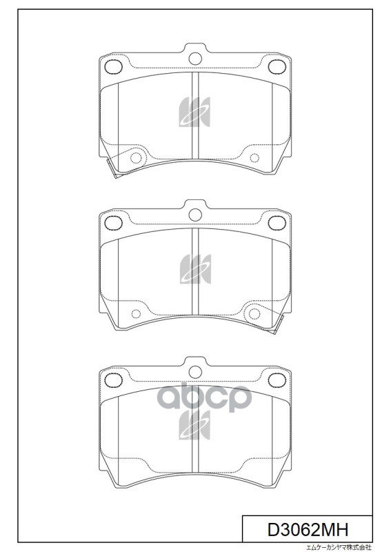 Колодки Тормозные Дисковые + Противоскрипные Пластины Mazda Kashiyama арт. d3062mh