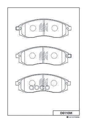 Колодки Тормозные Дисковые Mitsubishi Kashiyama арт. d6110m
