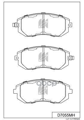 Колодки Тормозные Дисковые Пер. Subaru Legacy 2.0I,2.5I 98-03, D7055mh Kashiyama арт. D7055MH