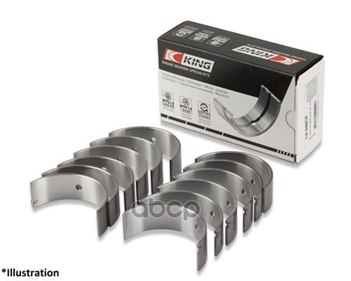 Вкладыши Двигателя Шатунные Chrysler Concorde. Dodge Caravan 3.3I - 3.5I - 3.8I V6 90> Std (6) King арт. CR6675AM STD