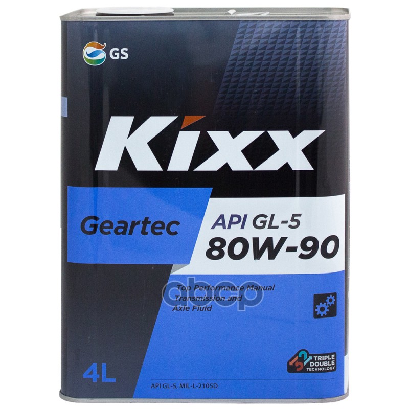 Масло трансмиссионное Kixx GEARTEC 80W90 полусинтетическое 4 л L298344TE1 Kixx арт. L298344TE1