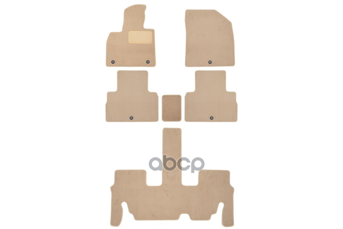 Коврики В Салон Klever Premium Hyundai Palisade, 2020-, Кросс., 8 Мест, 6Шт. (Текстиль, Бежевые) / Хендай Палисад Klever арт....