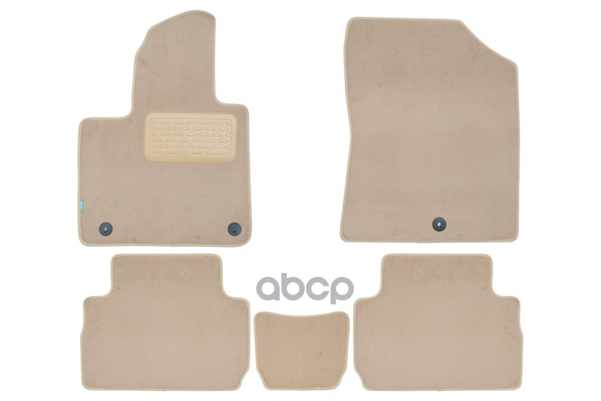 Коврики В Салон Klever Premium Hyundai Santa Fe 2021-, Кросс.,5Мест, 5Шт. (Текстиль, Бежевые) / Хендай Санта Фе Klever арт. K...