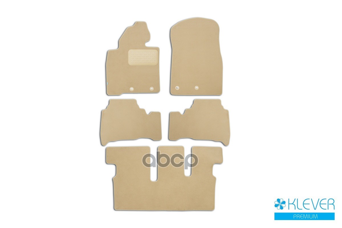 Коврики В Салон Klever Premium Toyota Land Cruiser 200, 7 Мест, Акпп, 2007-2012, 2012-2015, 2015-2021, Внед., 5 Шт. (Текстиль...
