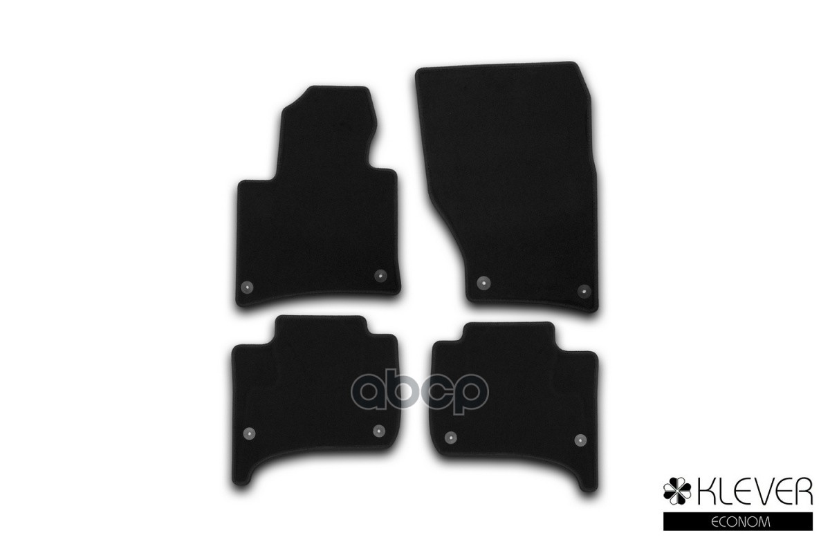Коврики В Салон Klever Econom Volkswagen Touareg 2010-2014, 2014-2018, Внед., 4 Шт. (Текстиль) / Фольксваген Туарег Klever ар...