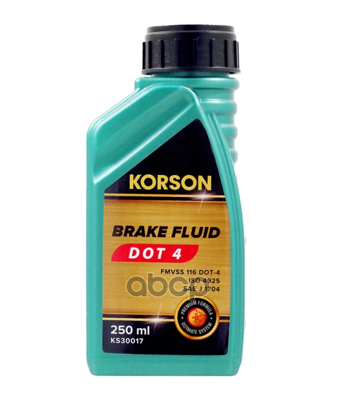 Тормозная жидкость BRAKE FLUID DOT 4  250млl Korson арт. ks30017