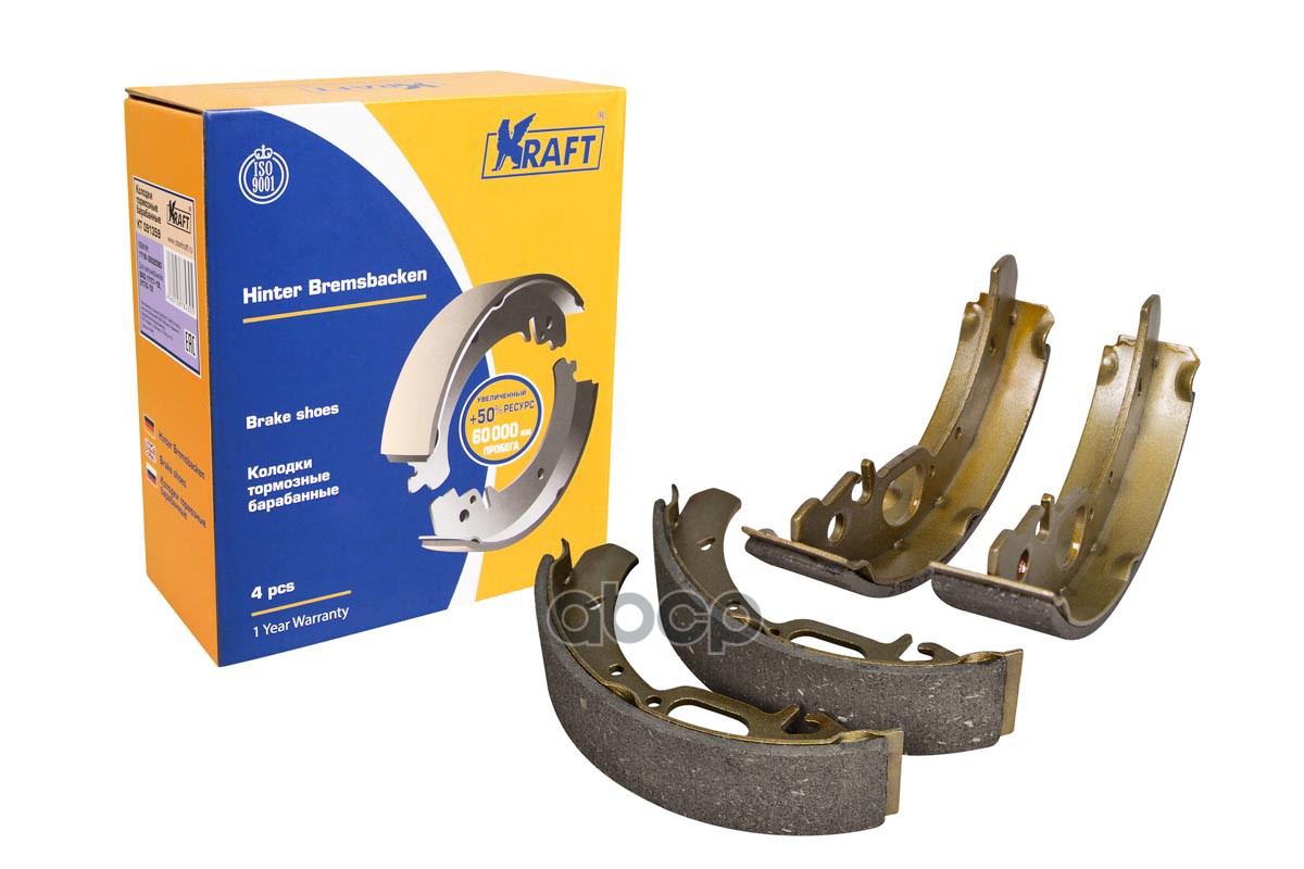 Колодки Барабанные Ваз-1117-1119, 2170, 2172 Kraft Kt091359 Kraft арт. KT091359
