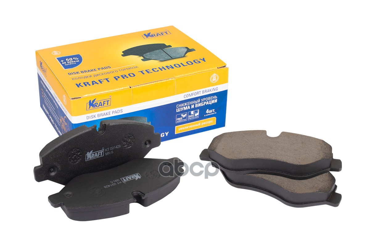 Колодки Дисковые Передние Mercedez-Benz Sprinter (06-) 1.8-3.0 / Vw Crafter (06-16) 2.0-2.5 Oberkraf Kraft Kt091428 Kraft арт...
