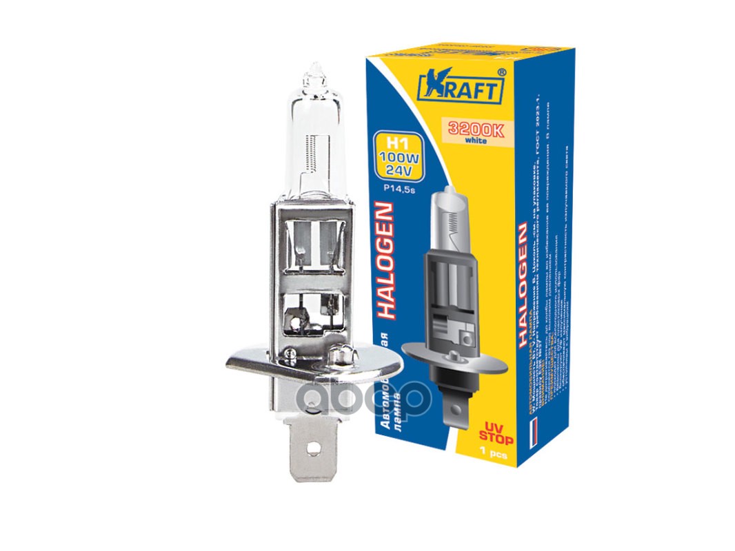 Лампа 24V H1 70W P14,5s KRAFT 1 шт. картон KT700002 Kraft арт. KT700002