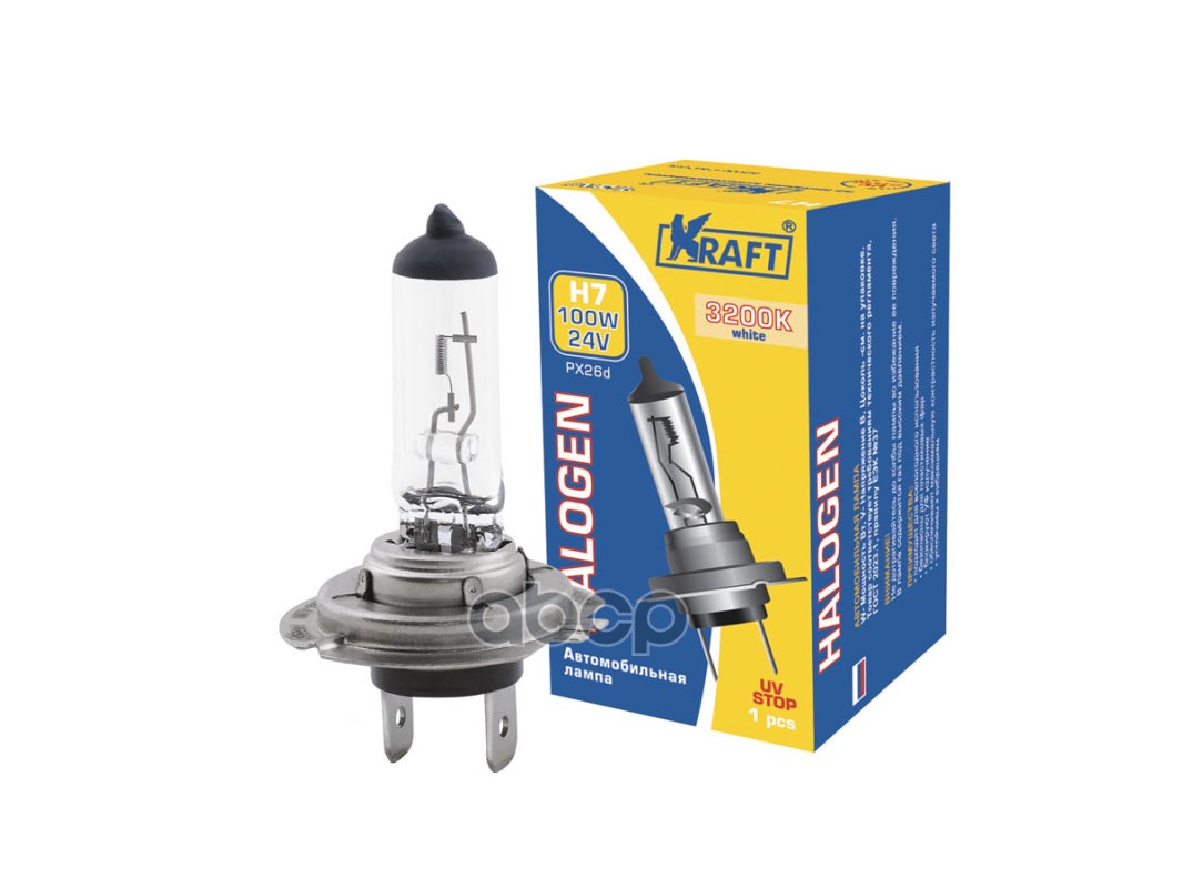 Лампа 24V H7 100W Px26d Kraft 1 Шт. Картон Kt700017 Kraft арт. KT700017
