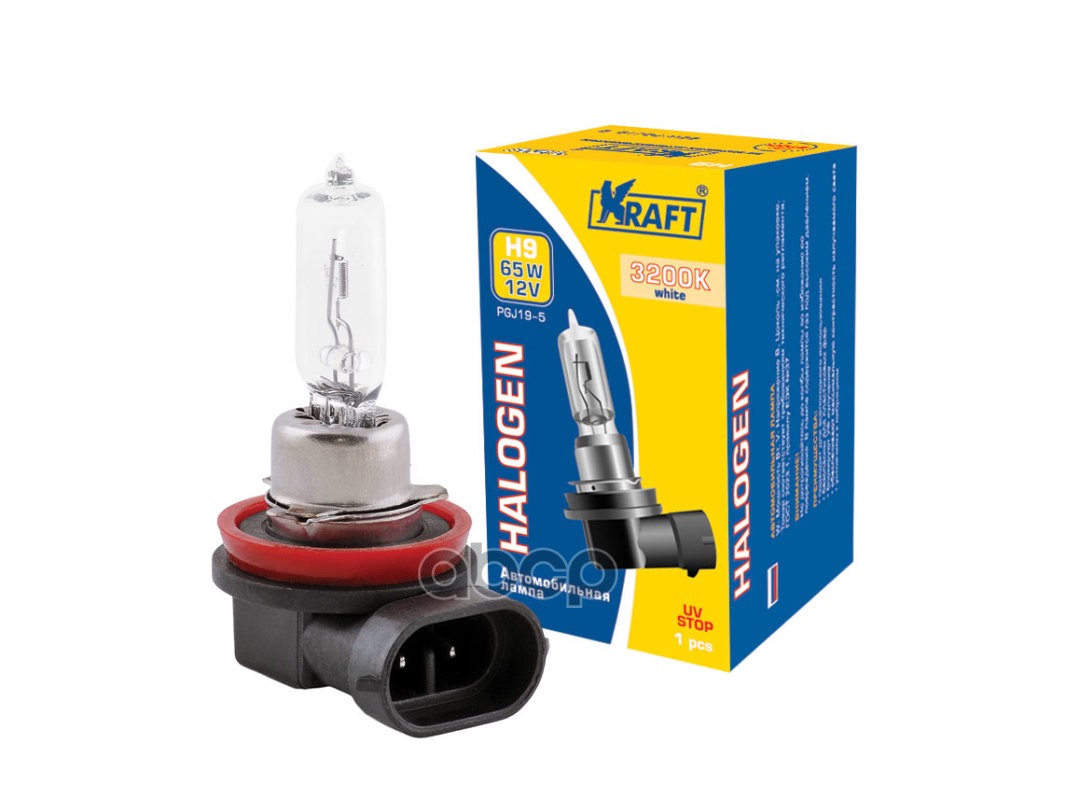 Лампа 12V H9 65W PGJ19-5 KRAFT 1 шт. картон KT700019 Kraft арт. KT700019