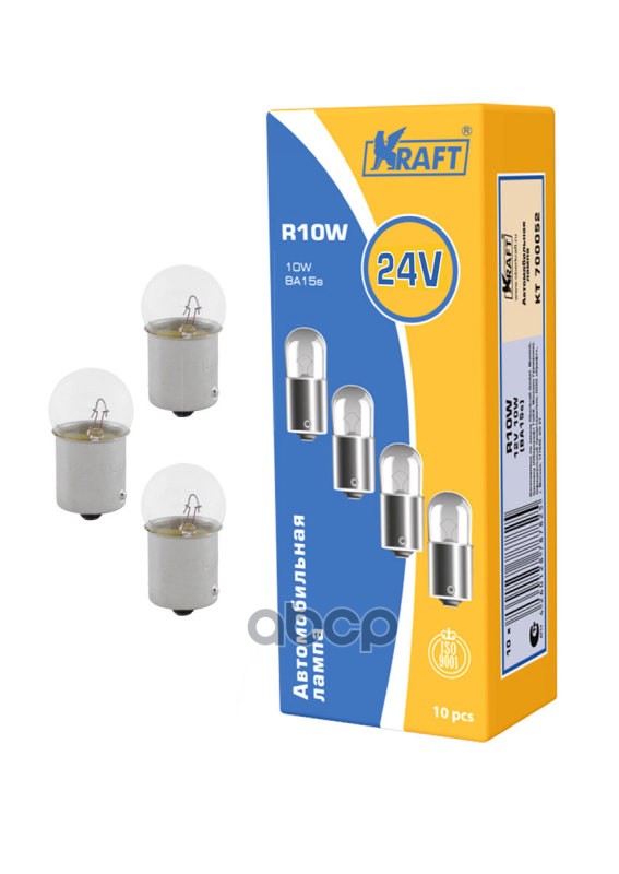 Лампа 24V R10w 10W Ba15s Kraft 1 Шт. Картон Kt700053 Kraft арт. KT700053