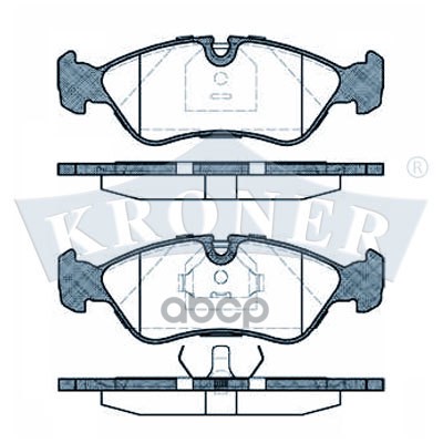 Колодки Торм. Daewoo Nexia (95-), Opel Vectra A-B (88-) (Диск. Перед.) (K002656) Kroner Kroner арт. K002656