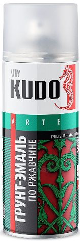 Грунт эмаль по ржавчине черная 520 мл KUDO KU-319005 Kudo арт. KU319005