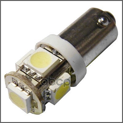 LEDO Лампа светодиодная T4W / BA9S 5SMD белая 12V LEDO арт. ba9s5smdw