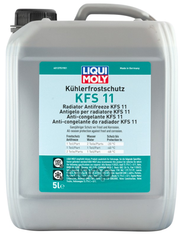Антифриз, Концентрат Kuhlerfrostschutz Kfs 11,Сине-Зелёный, 5Л LIQUI MOLY арт. 21150