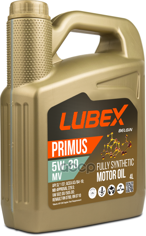 LUBEX Масло Моторное Primus Mv 5W-30  4L