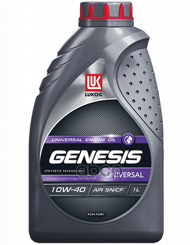 LUKOIL Масло моторное полусинтетическое LUKOIL GENESIS UNIVERSAL 10W-40 SN/CF / A3/B4 1л