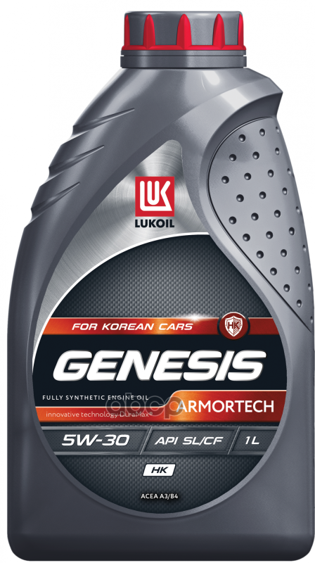 LUKOIL Масло моторное синтетическое Genesis Armortech НК 5W30 SL/CF, A3/B4 1л