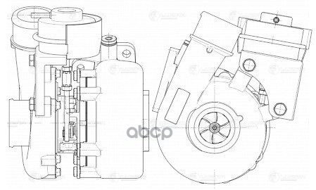 Турбокомпрессор для а/м Hyundai Santa Fe (06-) 2.2CRDi [D4E8] (тип TF035 VGT) (LAT 0838) LUZAR арт. LAT0838