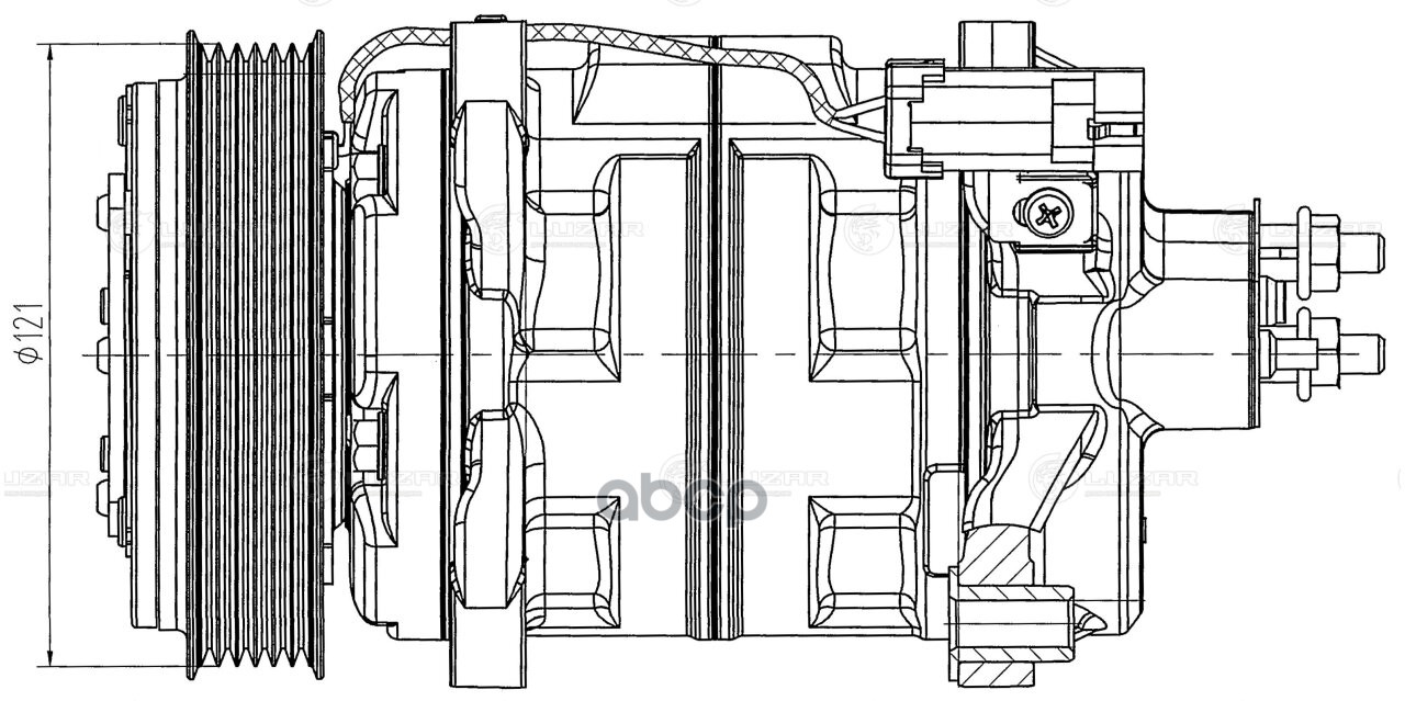 Компрессор кондиц. для а/м УАЗ 3163 Патриот (2016-) (тип ERAE) (LCAC 0305) LUZAR арт. LCAC0305
