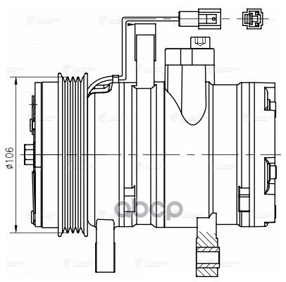 Компрессор кондиц. для а/м Daewoo Matiz (98-)/Chevrolet Spark (05-) (LCAC 0541) LUZAR арт. LCAC0541