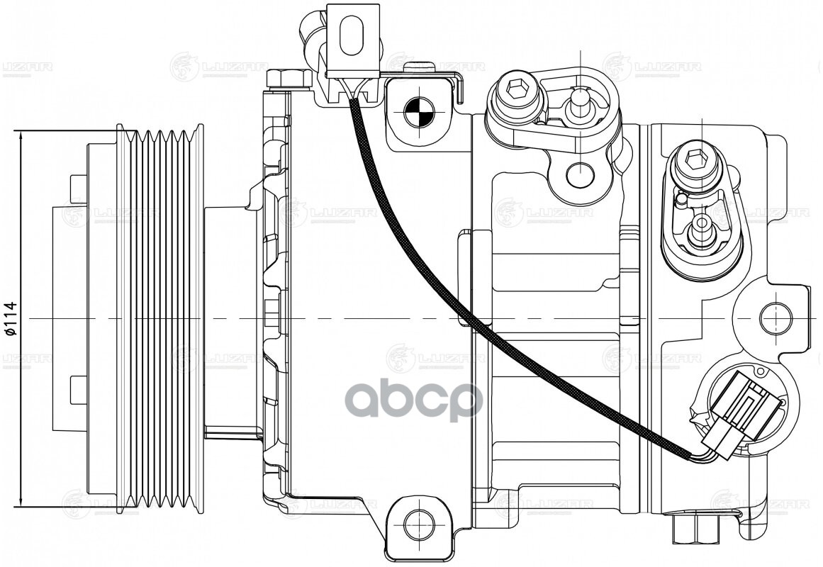 Компрессор кондиц. для а/м Hyundai i40 (11-) 2.0i (тип Doowon) (LCAC 0841) LUZAR арт. LCAC0841