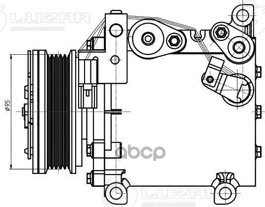 Компрессор кондиц. для а/м Mitsubishi Lancer IX (03-) 1.3i/1.6i LUZAR LCAC 1100 LUZAR арт. LCAC 1100