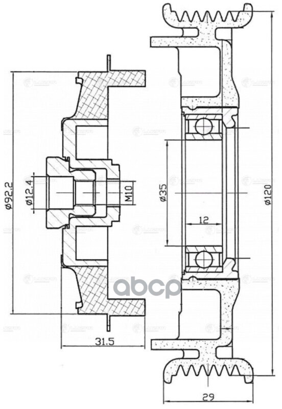 Муфта компрессора кондиц. в сборе для а/м Toyota Camry (11-) 2.5i (LCC 1902) LUZAR арт. LCC1902