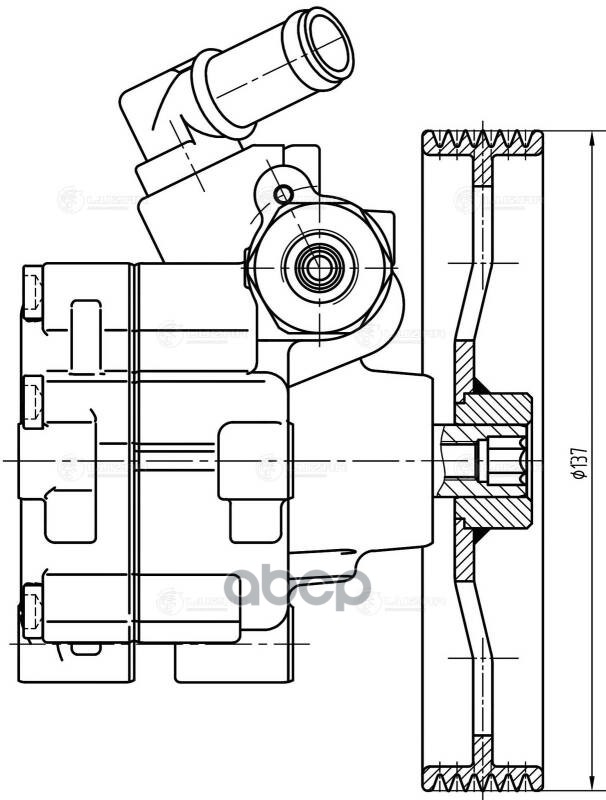 Насос ГУР для а.м Peugeot Partner 08-,Citroen Berlingo 08- 1.6i LPS2002 LUZAR арт. LPS2002