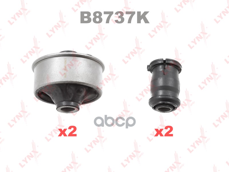Комплект сайлентблоков / Рычагов / Перед. подв. TOYOTA Avensis(T25) 1.6-2.4 03-08 / Corolla(E120) 1. LYNXauto арт. b8737k