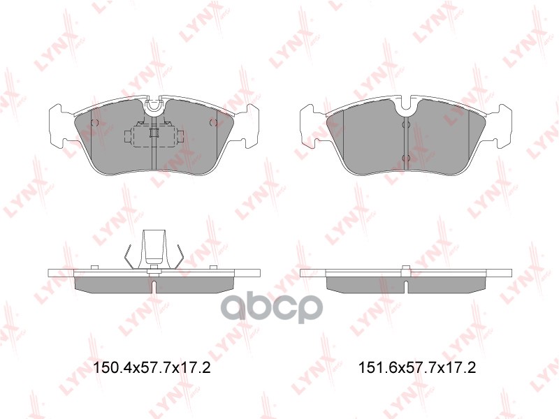 Колодки тормозные передние BMW 3 (E46) 1.6-2.5 98-05 LYNXauto арт. bd-1408